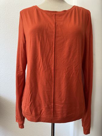 T-shirt orange Fox's, taille 38, viscose elastane 