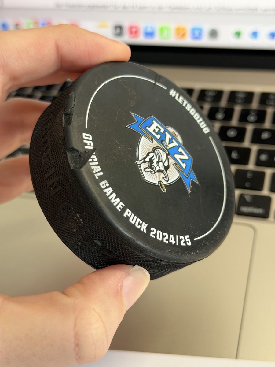 Palloni: EVZ Official Game Puck 2024/25 – Usato da Wolfhausen venduto da leaze 2