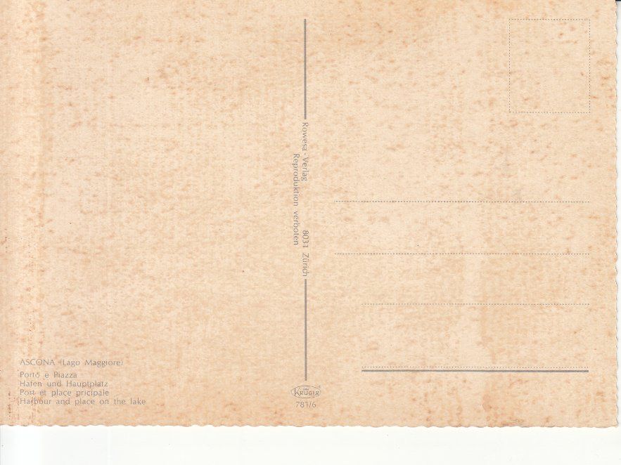 Cartoline postali: Ascona, ca. 1960 – Usato da Bürglen TG venduto da StampGraf 1