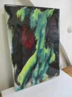 Keramik-Platte Kunst signiert Hans Althaus (?) 1970 - stylis