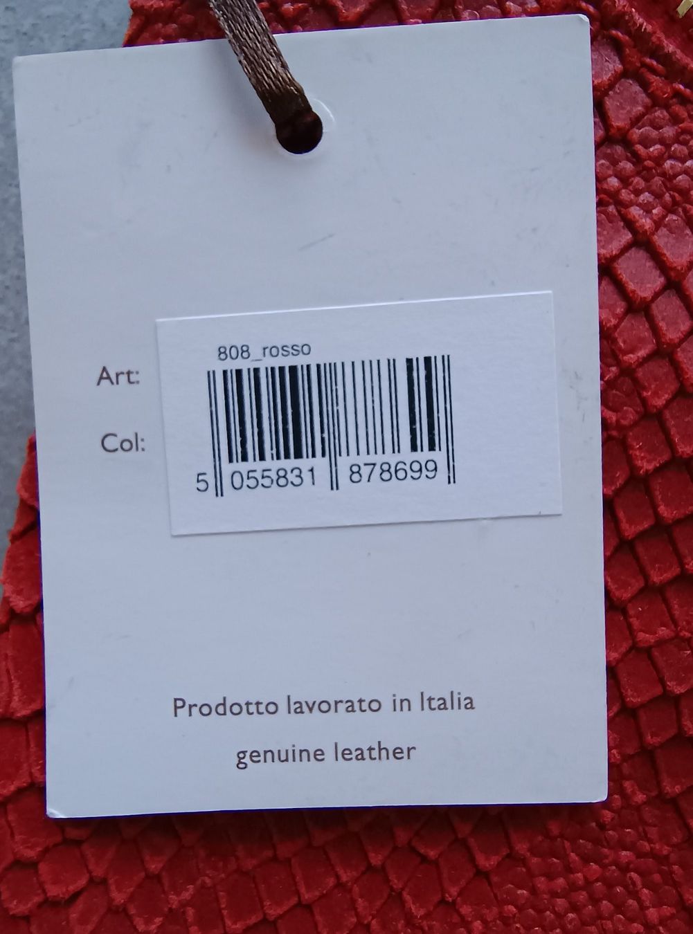 Borse da donna: Sac pochette cuir rouge python Roberta M. - neuf étiqueté – Nuovo e nell'imballaggio originale da Genève venduto da Brachiopode 5