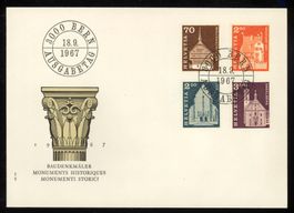 1964–1968, FDC, Baudenkmäler (Nr. 418, 424, 426, 427)