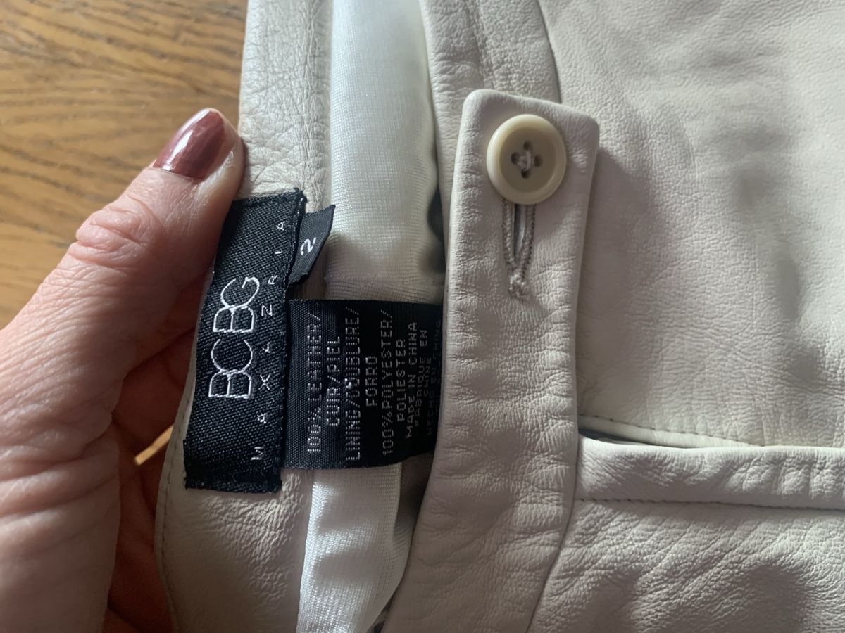 Pantaloni: Echtleder hose beige BCBG max azria – Usato da Zürich venduto da Nikuska32 1