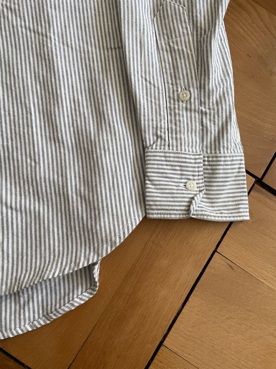 Camicie: Gitman Bros Vintage Hemd Weiss/Graue Striche - S – Usato da Zürich venduto da Rollladen 2
