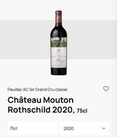 Château Mouton Rothschild 2020 1er Holzkiste