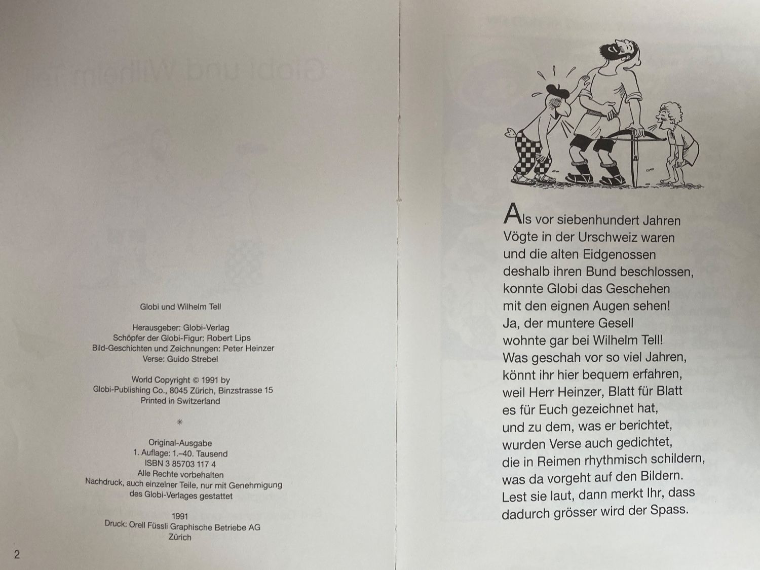 Comics: Globi und Wilhelm Tell – Gebraucht aus zürich von papalapa 1