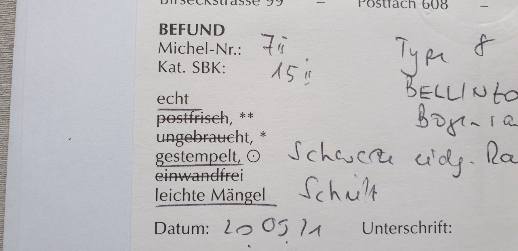 Tutti i francobolli: (321) Bundesmarken 1850 mit Attest – Usato da Schwarzhäusern venduto da Inot3 6