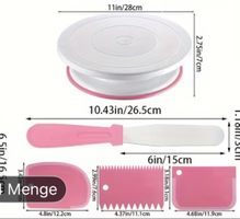 Drehteller Torten Deko Werkzeug Set 28cm mit Spateln neu