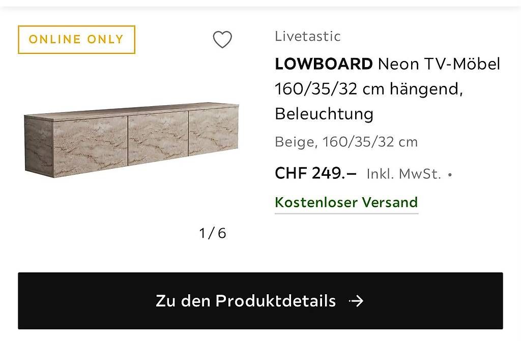 Meubles TV: Lowboard TV Komode (Neon) – D'occasion à Niederuzwil par B.Ahmedi 1
