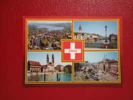 Zürich Stadt mehrbildrig mit CH Kreuz Bahnhof Tram