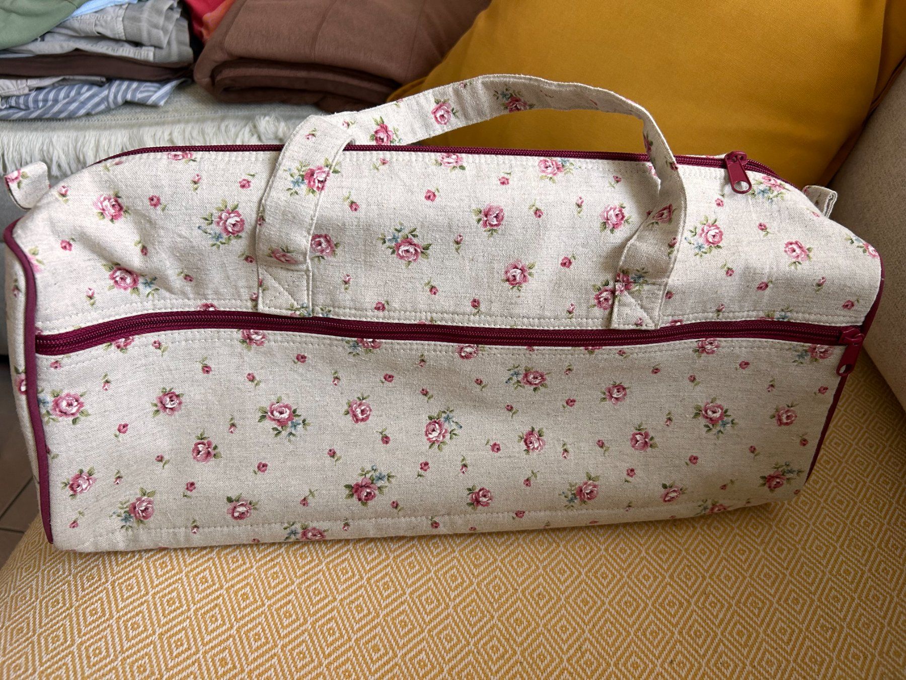 Taschen für Damen: Baumwollstrick- und Projekttasche – Neu (gemäss Beschreibung) aus Winkel von Hawid8