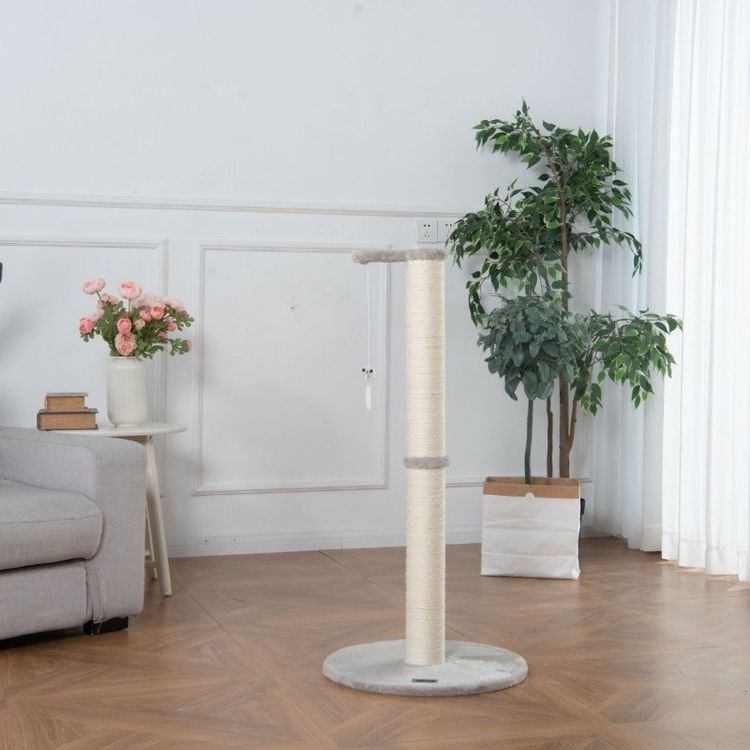 Opdestn Kratzpfosten Für Katzen - Sisal Kratzbaum Mit Spielzeug 20x20x18cm