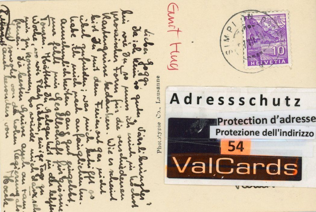 Cartes postales: Simplon-Dorf   VS        um 1937 – D'occasion à Brig par Valcards54 1