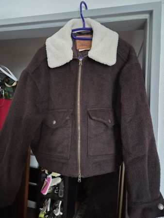 Levi Strauss &Co. schöne Jacke Wolle/Kunstleder Gr. M