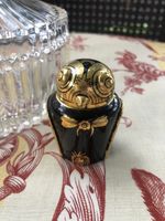 Antike Eule schwarz goldfarben