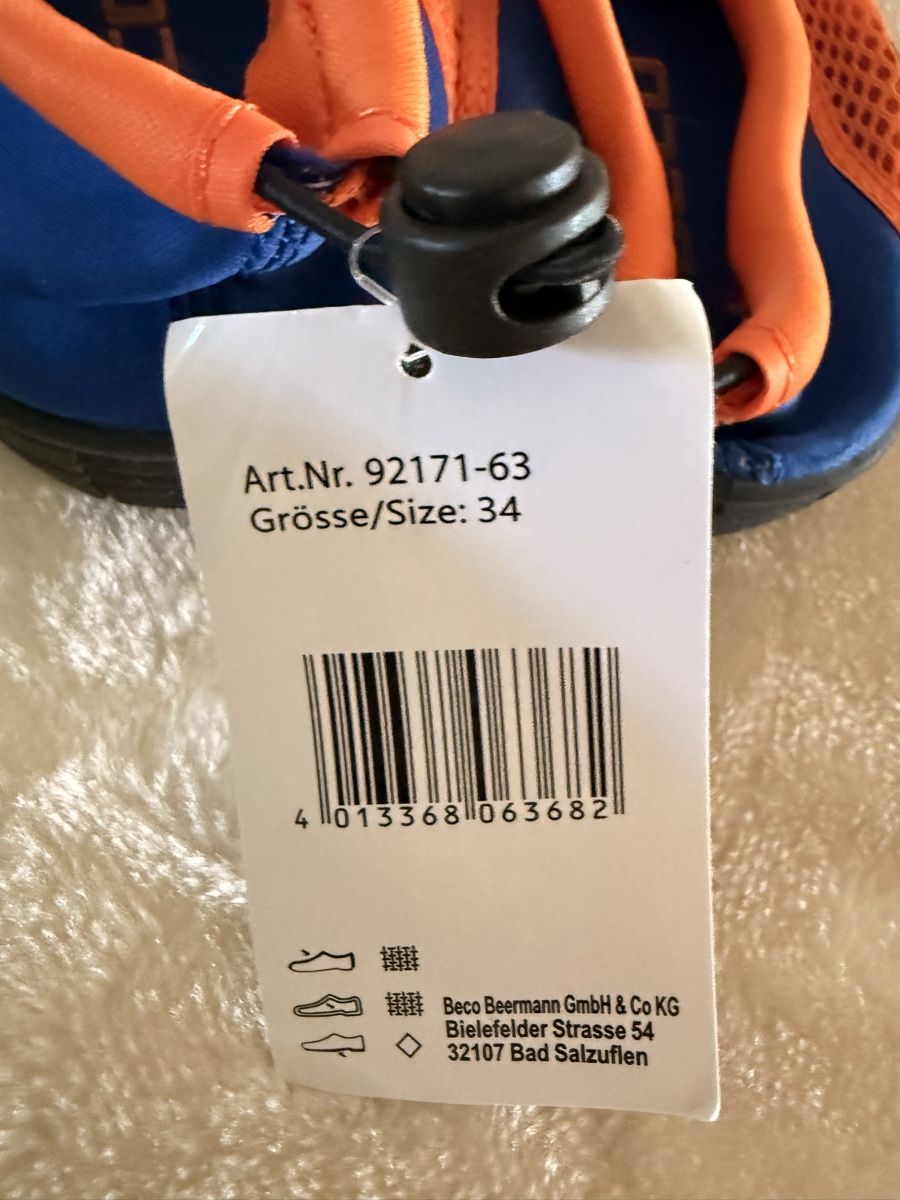 Chaussures garçon: NEUE Beco Badeschuhe in Gr. 34 – Neuf avec emballage d'origine à Rotkreuz par ZG6343 1