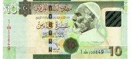 Lybien 10 Dinar 2011 P-78A UNZ