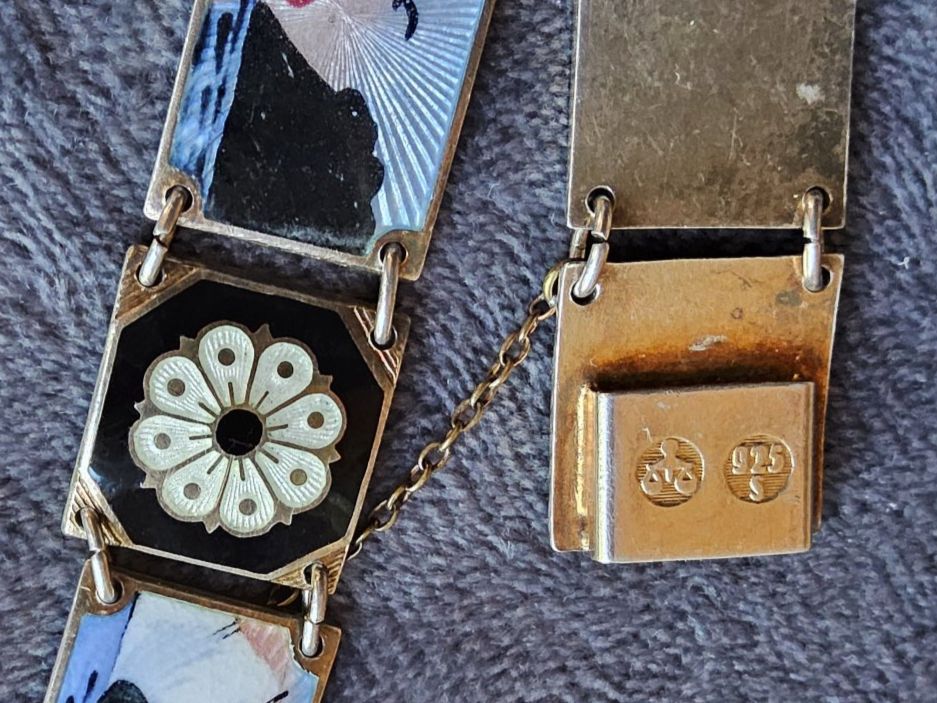 Bracciali & Braccialetti: Vintage David Andersen Email Sterling Armband 50er – Usato da Zürich venduto da SciTec 4