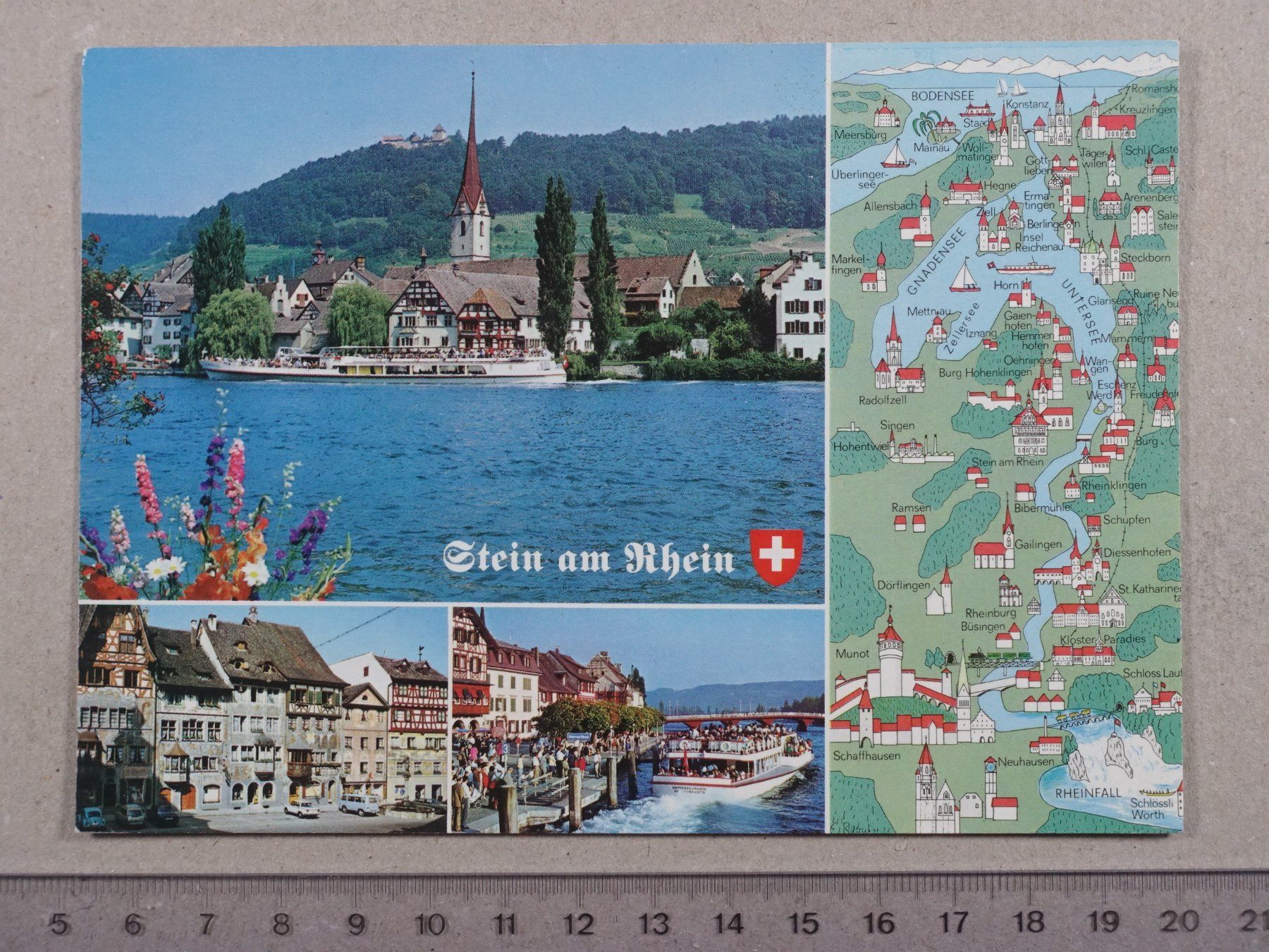 Cartoline postali: Stein am Rhein, 1987 – Usato da Lenzburg venduto da fh1