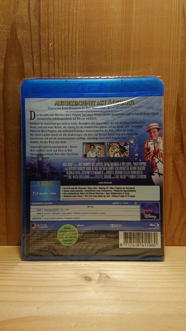 Tutti i DVDs: MARY POPPINS Blu-Ray Disney Jubiläumsedition – Nuovo e nell'imballaggio originale da Wilderswil venduto da Exebub 1