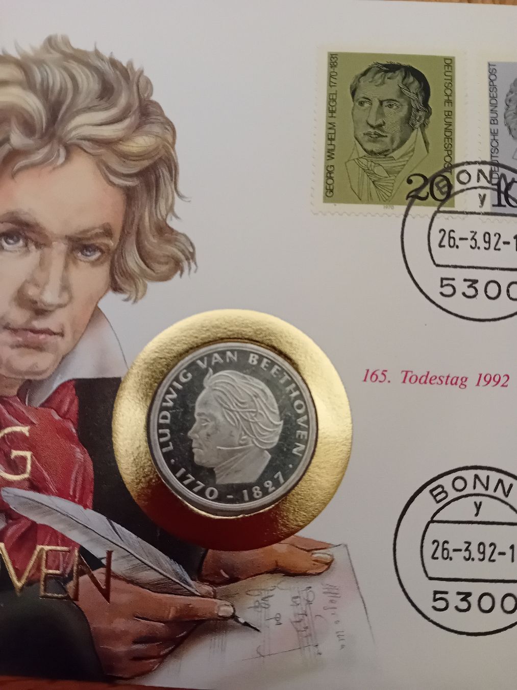 Tutti le monete: Muenzbrief Silber 5 Mark Beethoven – Nuovo (secondo la descrizione) da Muralto venduto da Alex1912 1