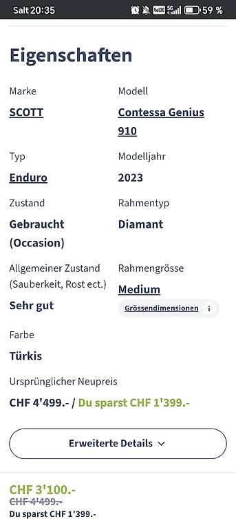 Biciclette: MTB Scott Contessa Genius 910, Gr. M – Usato da Dättwil AG venduto da nat_bj97 1