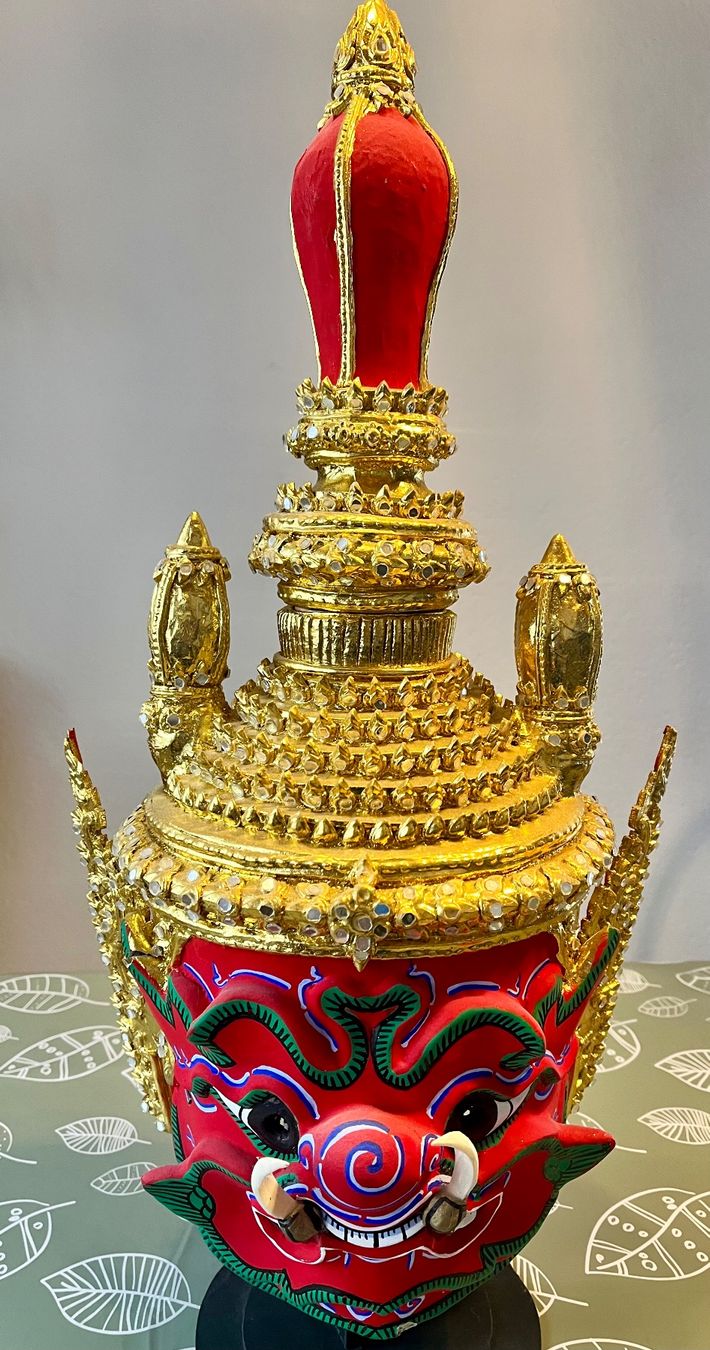 Tutte le decorazioni: Thai Khon Maske Deko / Farbe Rot – Usato da Uffikon venduto da san123day 4