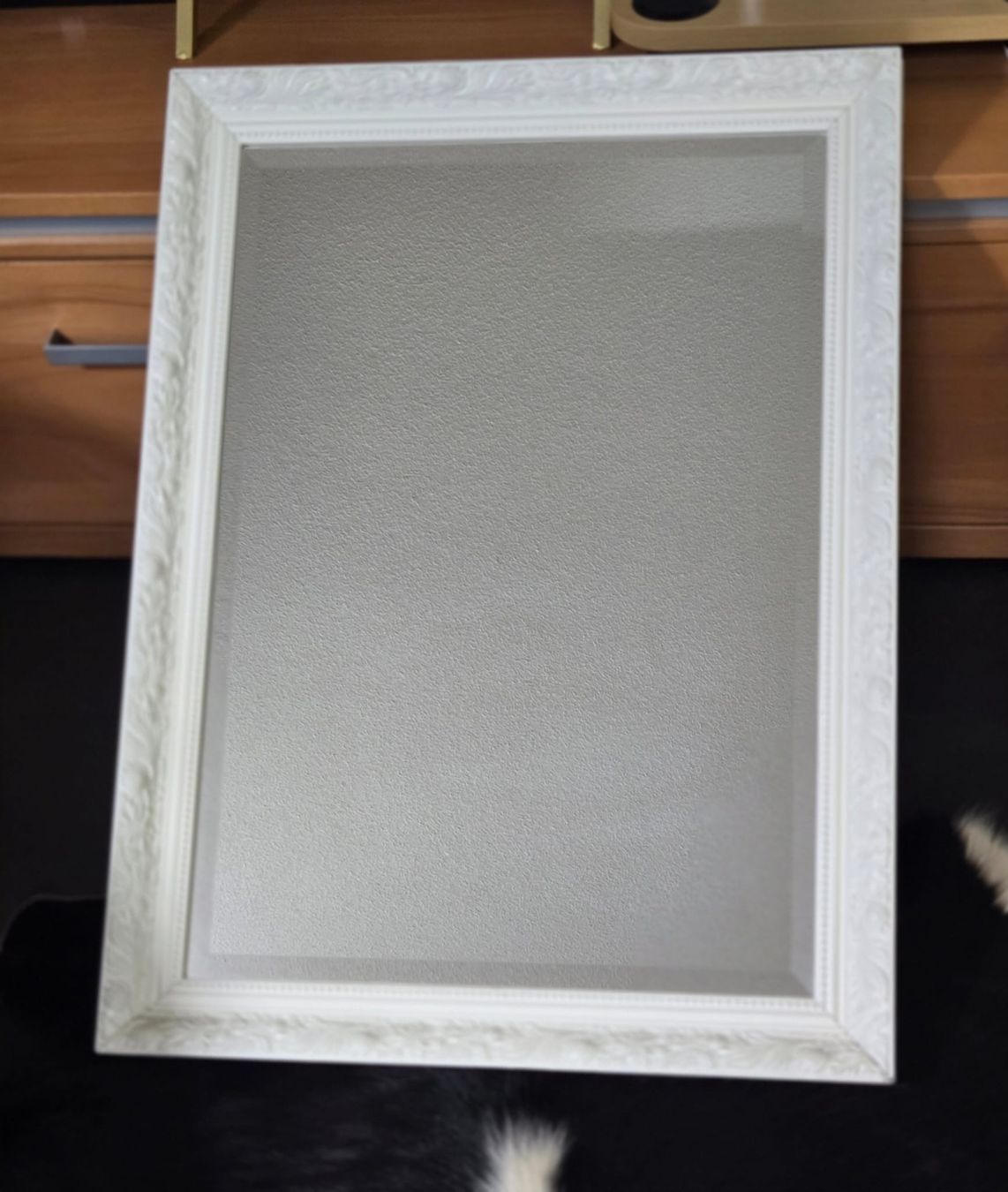 Spiegel: Grosser Spiegel mit weissem Rahmen, ca. 60 x 80 cm! – Gebraucht aus Rheinsulz von Dred