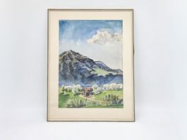 Aquarell Hans Potthof - gerahmt - Rigi - Ref. 06/15