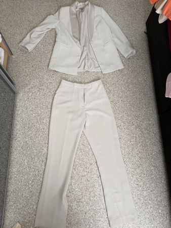 H&M Hosenanzug beige Blazer S Hose 38 neuwertig