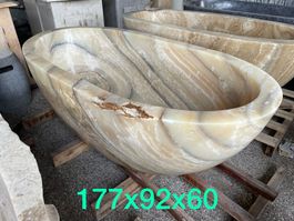 Badewanne Freistehend Onyx Marmor Steinwanne Natursteinwanne
