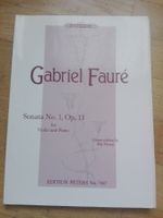 Gabriel Fauré Sonate Nr. 1, op. 13 Notenbuch Geige Klavier