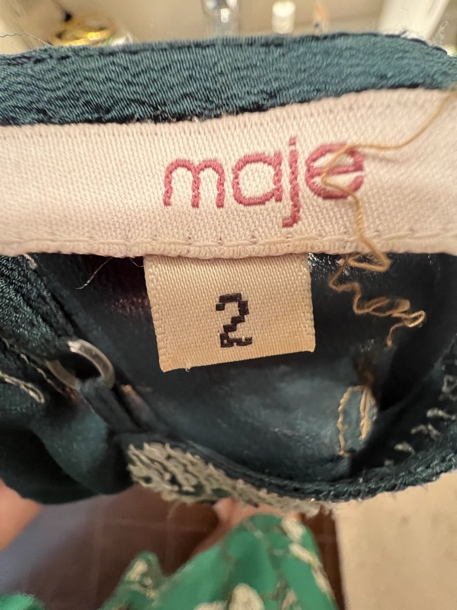 Maje Vestiti: Robe Maje 100% Soie T2 Unique Perles & Sequins Été Chic – Usato da Territet venduto da miryamv 1