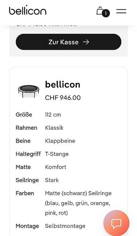 Bellicon Plus Indoor Trampolin / Selten benützt - wie neu 5