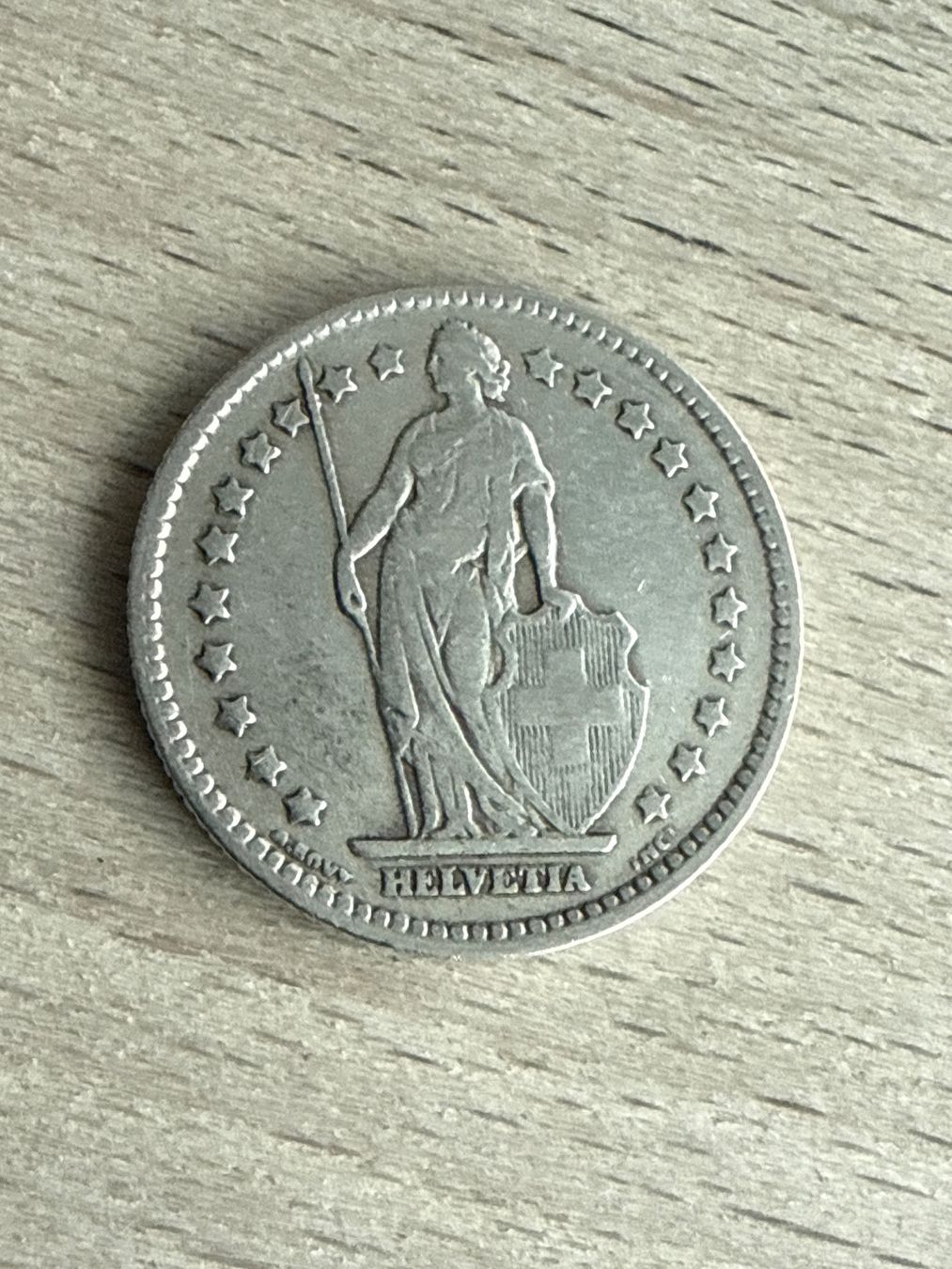 Tutti le monete: Schweizer 1 Franken Silbermünze 1920 – Usato da Glattbrugg venduto da Schweigmatt 1
