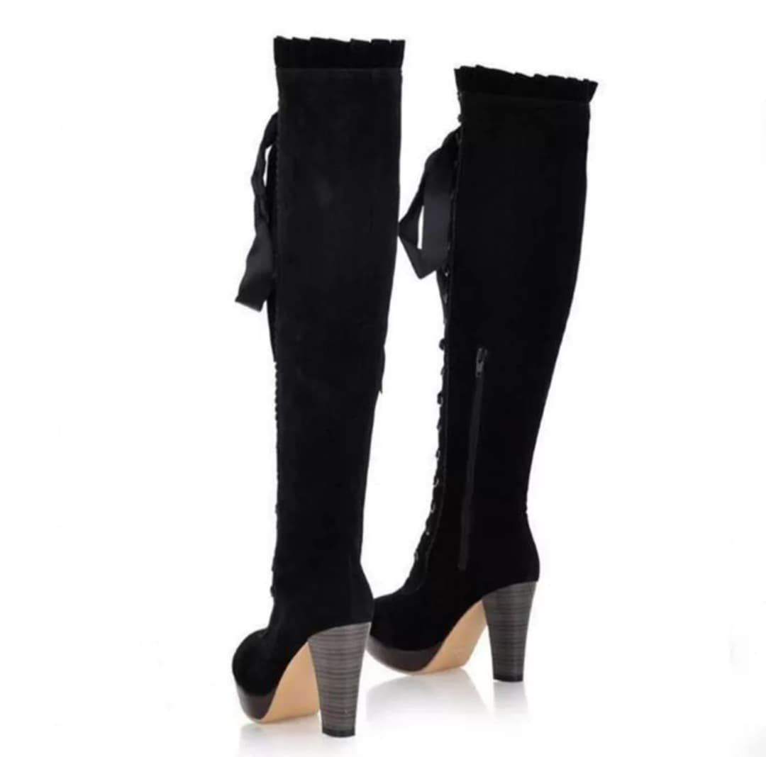 Scarpe da donna: Braune geschnürte Stiefel Gr 36 – Nuovo (secondo la descrizione) da Münsingen venduto da BlackTears-3 4