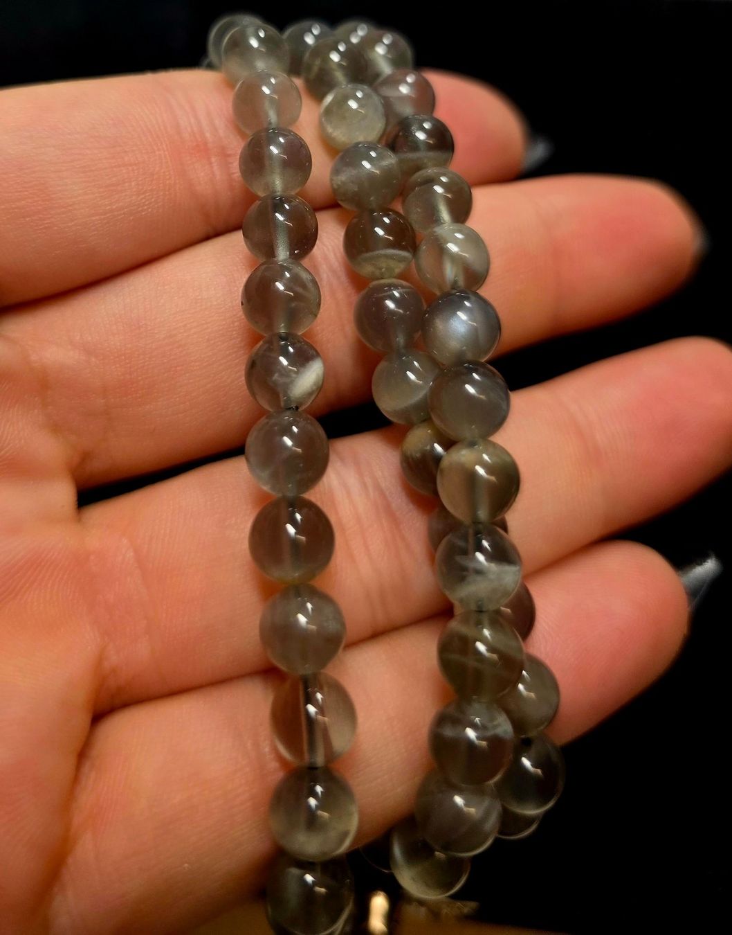 Minerali & Pietre curative: Schwarze Mondstein Kette – Nuovo (secondo la descrizione) da Matzingen venduto da Shay_Crystalz 1