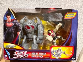 Neu mattel Superman Quick Shots Robot Attack Battle Pack