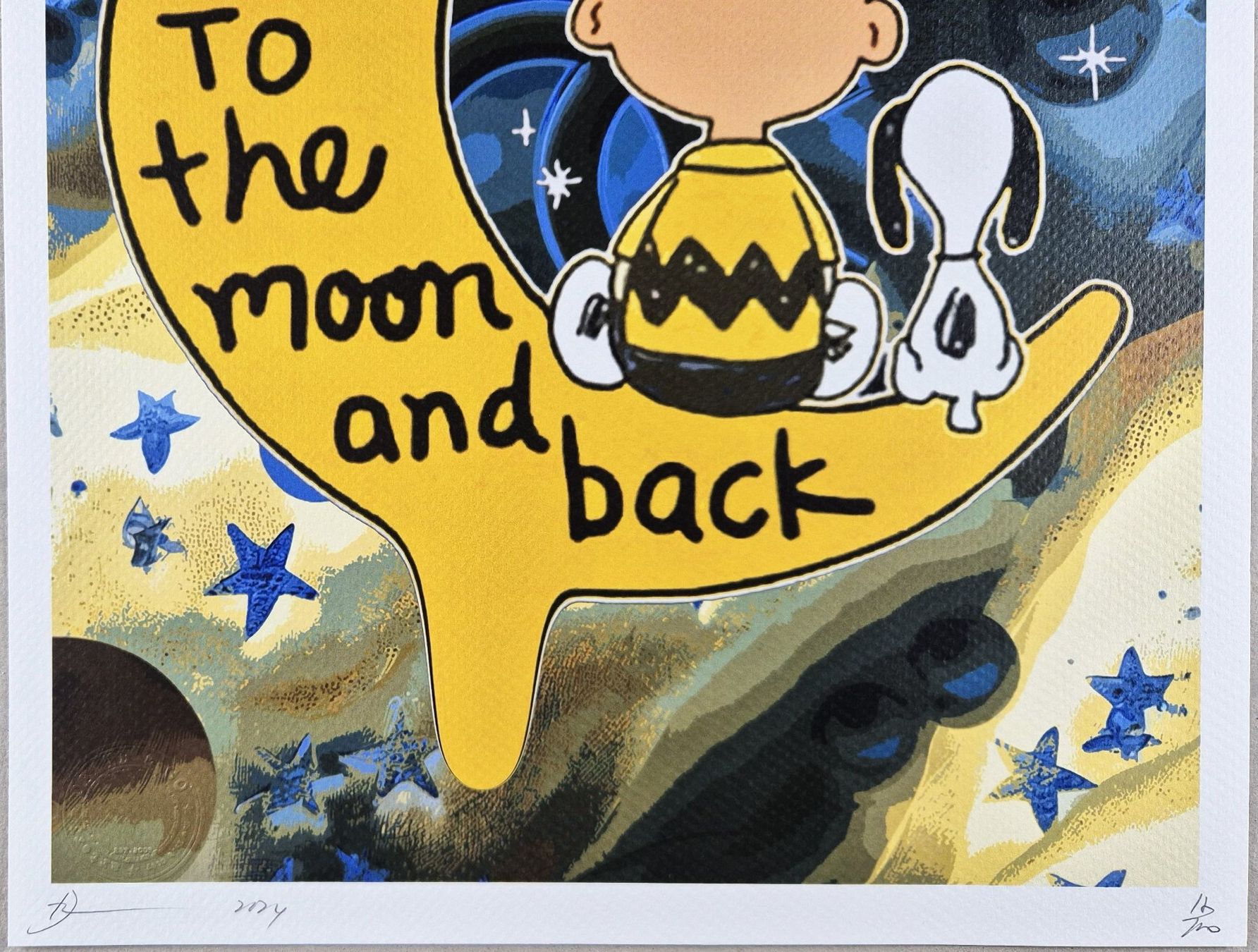 Death NYC Ltd Ed Pop Art Druck quot I Love You Charlie Snoopy (Neu