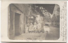 Landwirtschaft/Bauernfamilie 1923 mit Ziegen - BE?