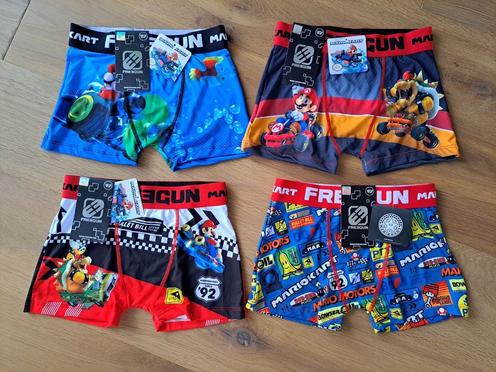 FREEGUN Boxer Uomo Mario Bros, Donkey Kong, Mutande Uomo, SUPER MARIO Bello E Vestibilita Perfetta Set Di 4 Nero Giallo Rosso Blu Taglie Xxl 127337668