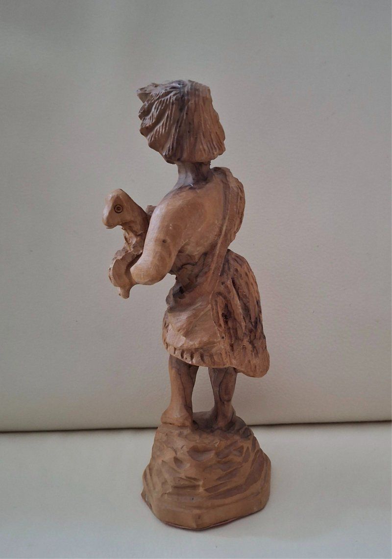 Statuette: Figur Schäfer/Hirte mit Lamm, handgeschnitzt, vintage – Usato da Weggis venduto da daisyflower 2