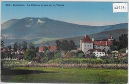 Colombier - Le Chateau et vue sur la Tourne - Litho