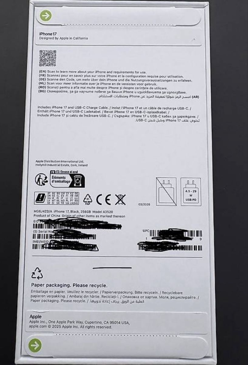 Apple Portables: Apple iPhone 17 256GB Black Schwarz NEU – Neuf avec emballage d'origine à Zürich par stechi 1