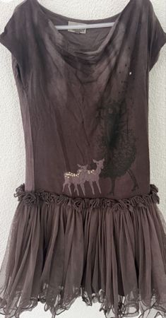 Kleid Pomp de lux braun Grösse 134/140 mit Reh