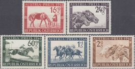 Österreich 785-789 Pferderennen um den Austria-Preis **