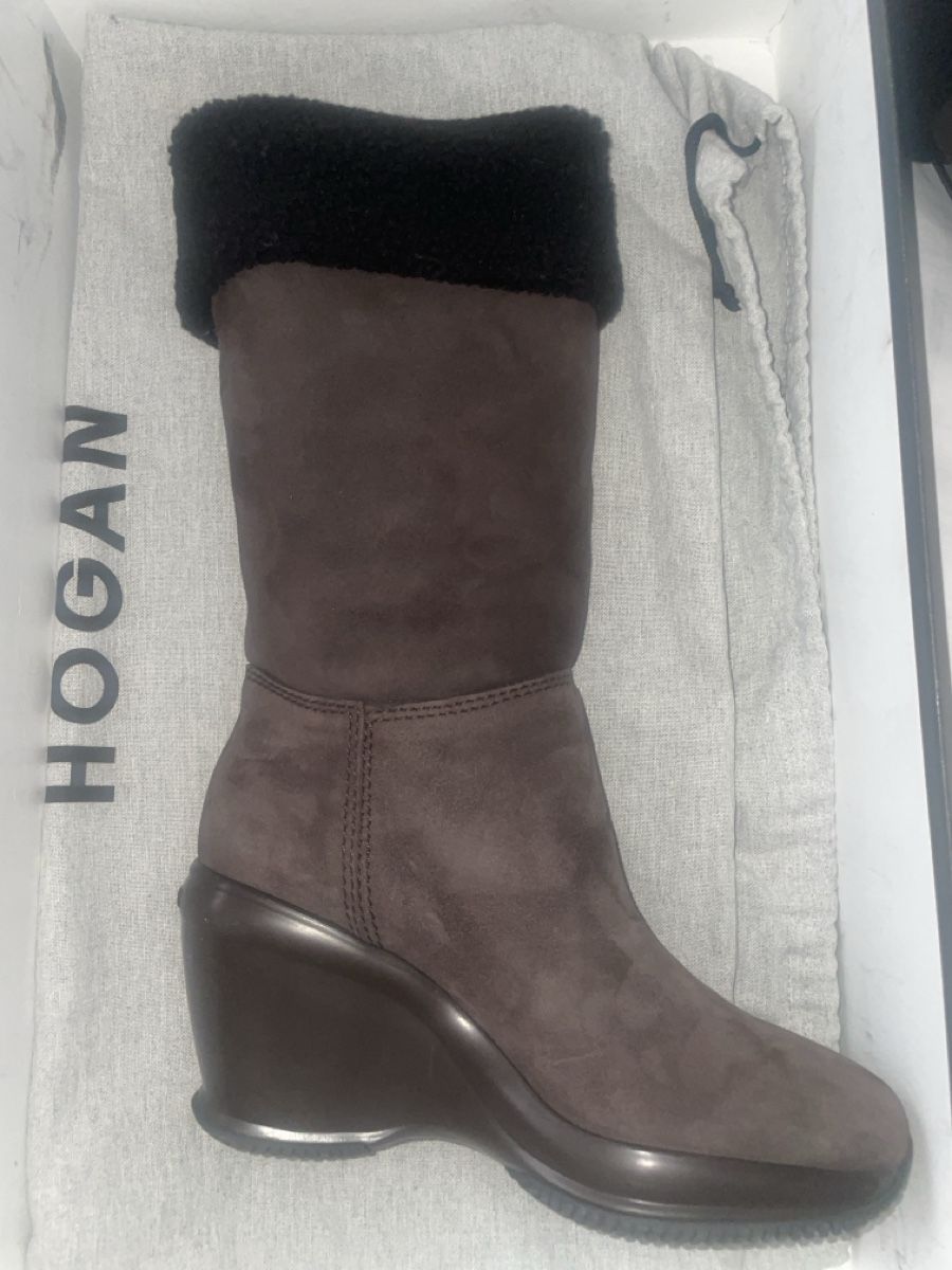 Scarpe da donna: Bottes HOGAN en daim marron pointure 38.5 Hiver – Nuovo e nell'imballaggio originale da Genève venduto da nidefa