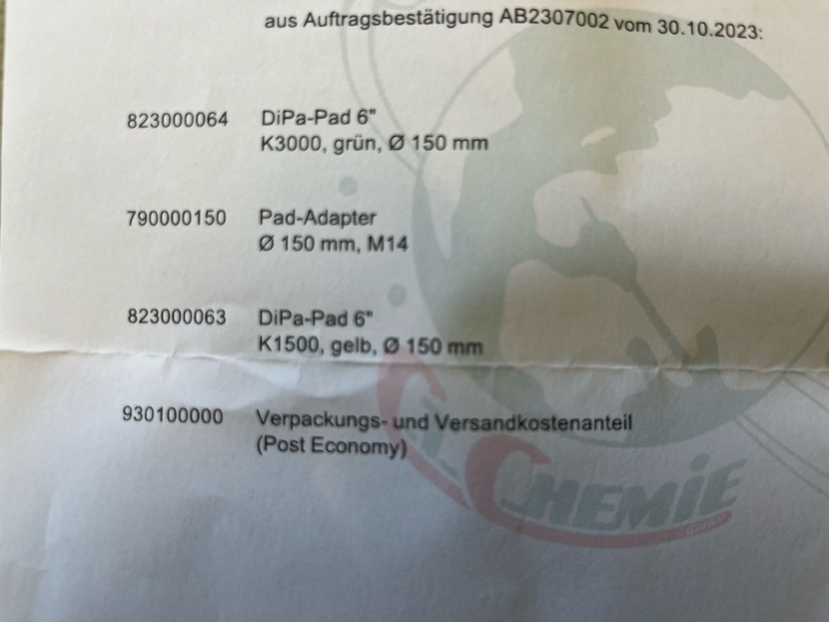 Smerigliatrici & Lucidatrici: DiPa-Pad 6" für Stein-Schleifarbeiten – Nuovo e nell'imballaggio originale da Affoltern im Emmental venduto da Zougg