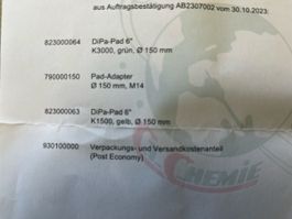 DiPa-Pad 6" für Stein-Schleifarbeiten