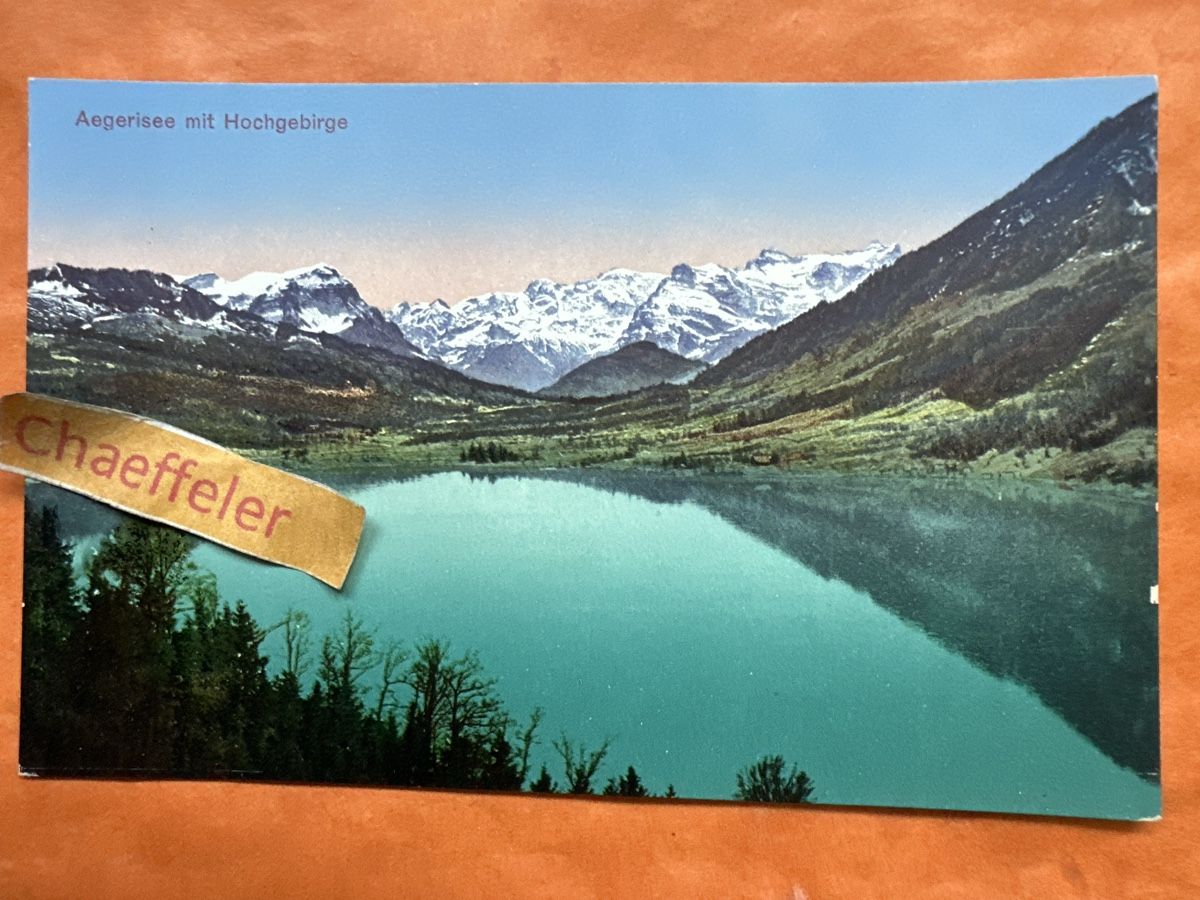 Cartoline postali: Alte Ansichtskarte Aegerisee mit Hochgebirge – Usato da Zürich venduto da Chaeffeler